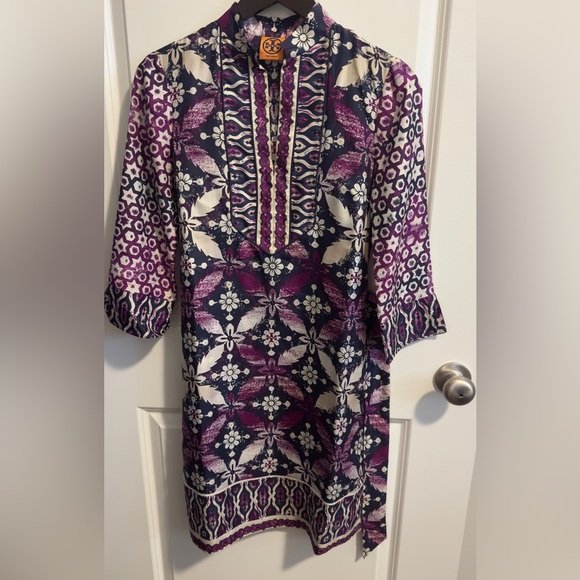 Tory Burch Floral Silk Tunic Dress Size 2 - Picture 1 of 11